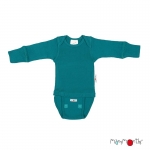 Manymonths Woll-Body/Shirt langarm Ocean Wave | L
